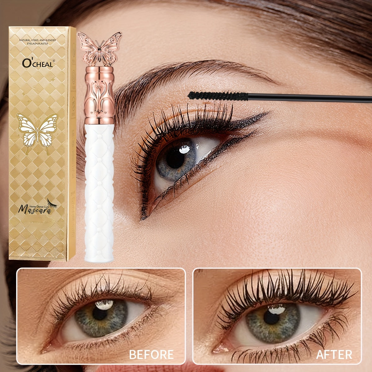 Thick, Curling, Long-lasting Mascara, Waterproof, Sweat-proof, Lengthening, Non-smudged,Lash Lift with Up to 36HR Wear