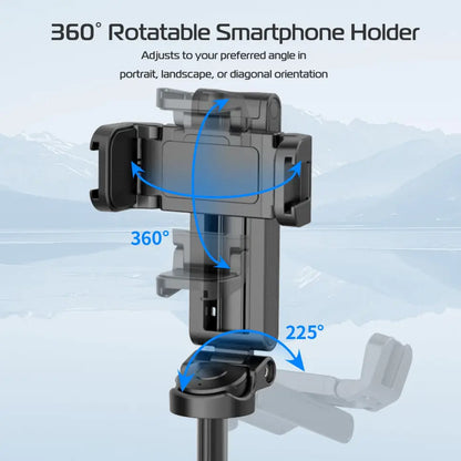 Extendable Grip Phone Tripod with Detachable Remote Pocket Size
