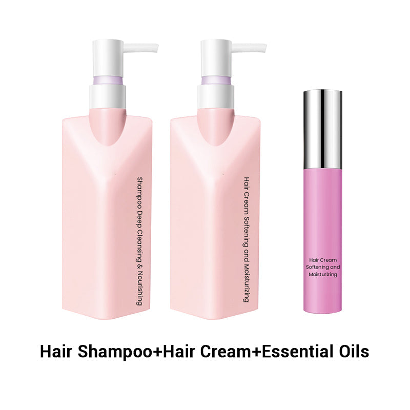Hair Shampoo  + Hair Cream  + Essential Oils
