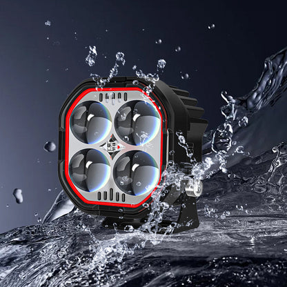 High Brightness Motorcycle Spotlight with Adjustable Bracket